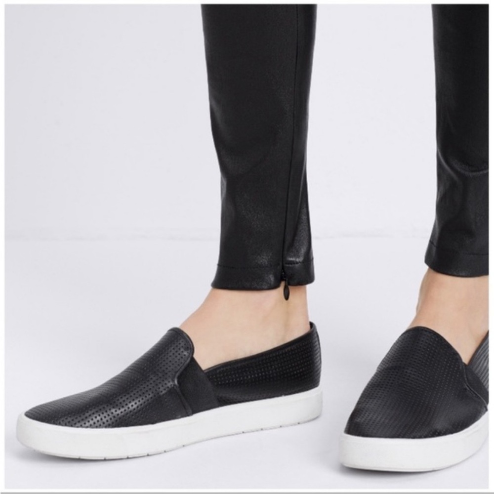 Vince Perforated Leather Blair Slip On Size 4.5 Eu 35